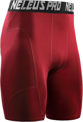 Vista 6 de NELEUS Paquete de 3 pantalones cortos de compresión para hombre