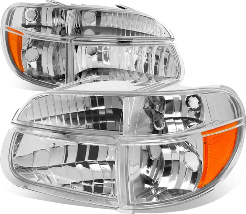 Vista 5 de Auto Dynasty Conjunto de Faros Delanteros Compatible con Ford Mercury Explorer Mountaineer 1995-2001, 4 Piezas Lado del Conductor y Pasajero Faros