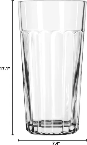 Vista 2 de Libbey 15645, Duratuff Panel Tumbler Glass, 24 Oz (15645LIB) Categoría: Vasos de té helado y soda