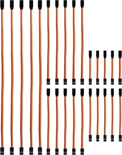 Vista 7 de Cable de extensión servo de 5.9 in, cable de extensión servo de 3 pines, cable de cable macho a hembra, cable de cable de servo control remoto RC