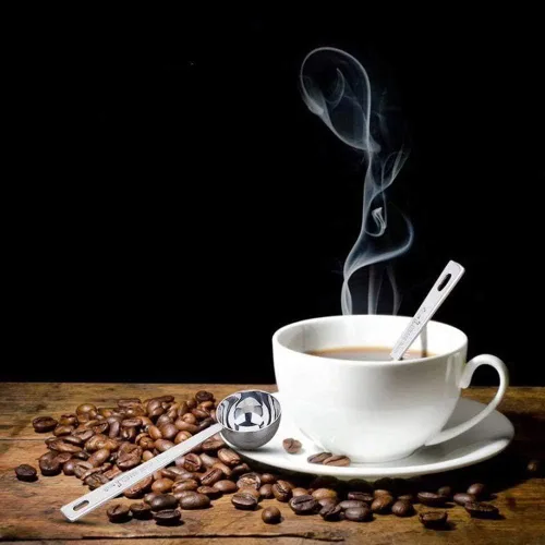 Vista 3 de Cuchara medidora de café de acero inoxidable de 1 cucharada, juego de 1