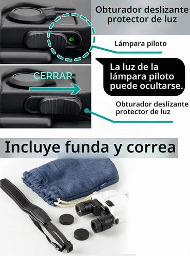 Vista 6 de Kenko Binocular de estabilización de imagen VC Smart Compact Black 8 x 21, revestimiento completamente múltiple, revestimiento repelente al agua