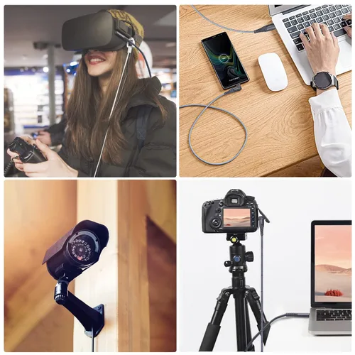 Vista 6 de Oculus Link Cable Quest 2 Quest 1 USB3.2 5Gbps Nylon Braided Oculus Quest 2 Link Cable, Froggen High Speed Transfer & Fast Charge USB C Cable