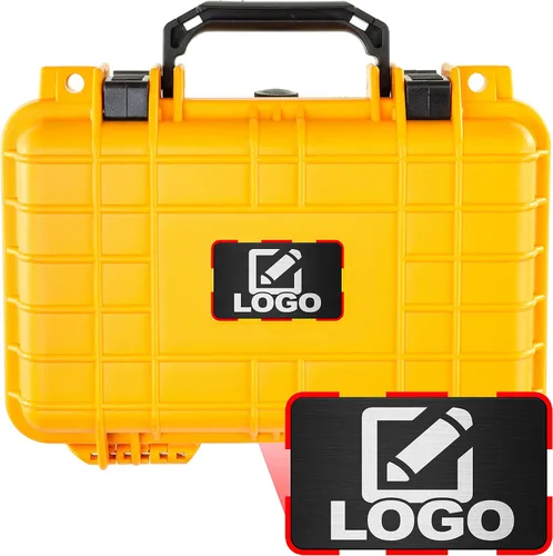 Vista 5 de Eylar Caja rígida para equipo de protección y cámara con placa de logotipo personalizada, caja seca impermeable con espuma de 11.6 pulgadas, 8.3