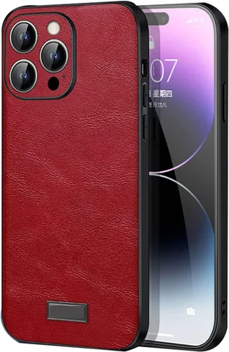 Vista 11 de COOVS Funda para iPhone 14/14 Plus/14 Pro/14 Pro Max, funda de cuero de lujo premium clásica para negocios, funda delgada para teléfono