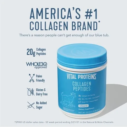 Vista 3 de Vital Proteins Péptidos de colágeno + belleza, 7.37 onzas