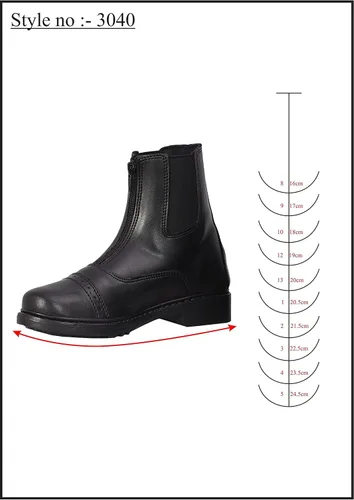 Vista 5 de Botas paddock TuffRider con cremallera frontal para niños, botas inglesas infantiles de jinete para montar caballos de equitación