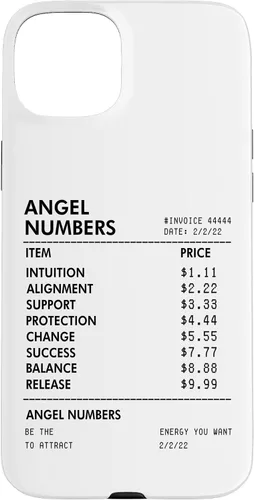 Vista 9 de Angel Numbers Receipt 111 222 333 444 - Funda de numerología espiritual para iPhone 17
