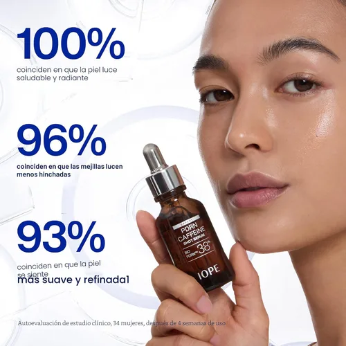 Vista 5 de IOPE BIO-PDRN Suero Shot de Cafeína 38% PDRN vegano a base de plantas y 20,000 ppm de cafeína y niacinamida en una botella, rellenando la piel