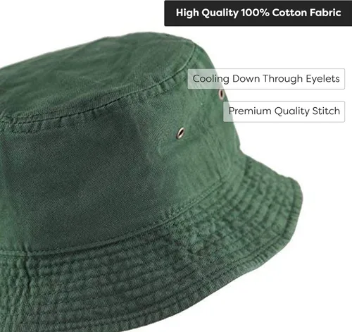 Vista 5 de The Hat Depot - Sombrero unisex, 100% algodón, 300N, fácil de guardar para viajar, playa y verano
