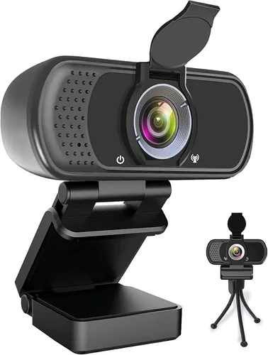 Vista 10 de Cámara web 1080P con micrófono USB cubierta de privacidad trípode