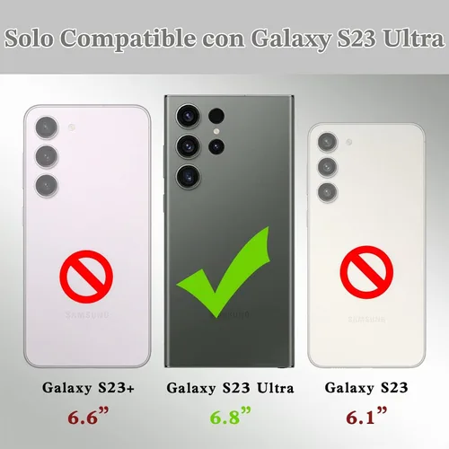 Vista 2 de Funda para S23 Ultra, Galaxy S23 Ultra para mujer, funda a prueba de golpes, TPU retro, elegante, clásica, borde de lujo, protección completa