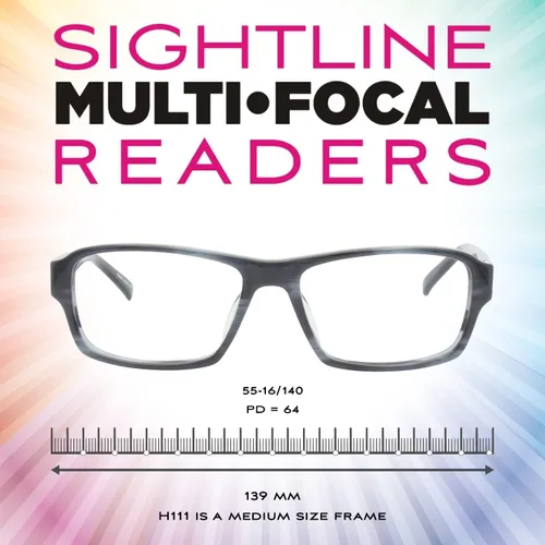 Vista 3 de Sightline Gafas de lectura multifoco de ajuste medio H111