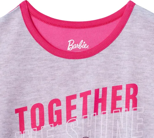 Vista 6 de Barbie Conjunto de ropa de dormir para niñas y pantalones de pijama para niñas de 4 piezas