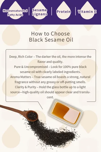 Vista 4 de Aceite de semilla de té Mei Shan Aceite de sésamo negro de Taiwán, aceite de kala cil, aceite de cocina, 16.9 fl oz