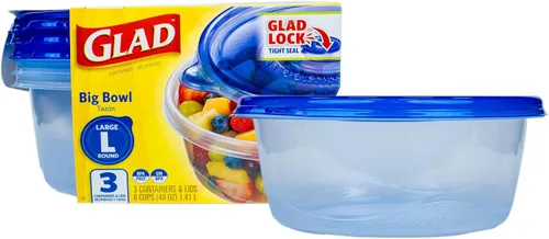 Vista 24 de GladWare Sopa y Ensalada para Uso Diario, Almacenamiento Rectangular Mediano, Estándar, 24 Onzas, Juego de 5