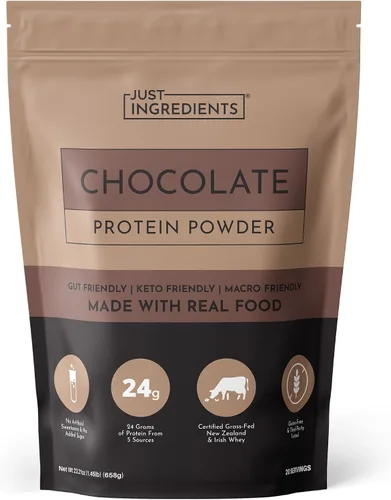 Vista 29 de JUST INGREDIENTS Chai Proteína en polvo – Mezcla de 30 porciones con suero 100% alimentado con pasto y proteínas vegetales orgánicas – Sabor cálido