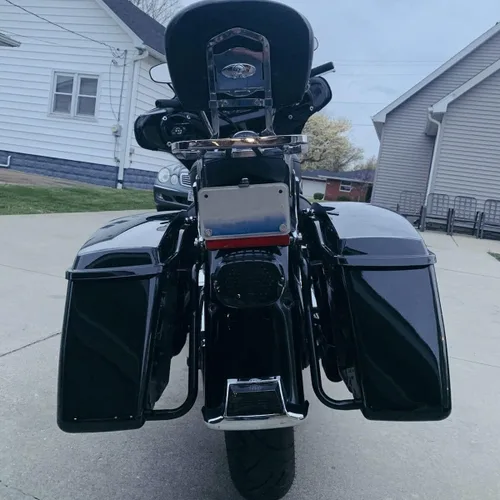 Vista 6 de KUAFU Soporte cromado y alforjas de sillín con cierre de tapa y llave compatible con modelos Harley Davidson Softail 1993-2013 Kit de soporte