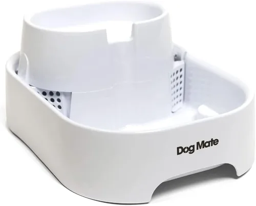 Vista 3 de Dog Mate Fuente de agua grande de varios niveles para mascotas (385) - Estación de agua para perros y gatos, diseñada para una fácil hidratación