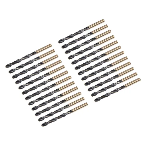 Vista 31 de uxcell Brocas Jobber de 0.118 in (0,118 pulgadas) de nitruro negro y oro recubierto de titanio M2 de alta velocidad (HSS) Brocas helicoidales