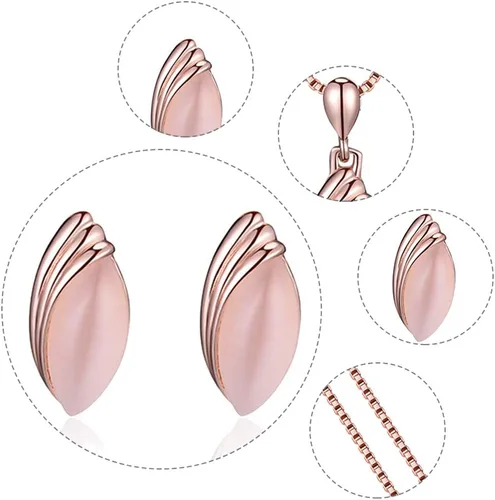 Vista 8 de shlutesoy Regalo del día de San Valentín, collar con colgante de marquesa de piedras preciosas falsas para mujer, Aleación, piedras preciosas