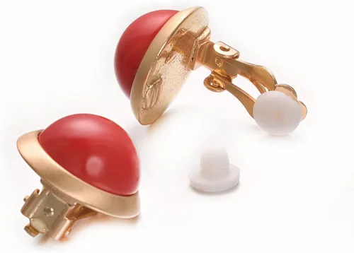 Vista 27 de Yoursfs Clip on Earrings for Women Round Faux Pearl Earrings Clipon 18K Gold Plated Non Pierced Earring Jewelry