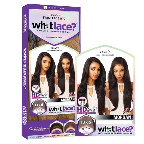 Vista 8 de Sensationnel Cloud9 Swiss Lace WHATLACE? Personalizable Peluca de encaje de 13 x 6 – MORGAN (1B [Negro])