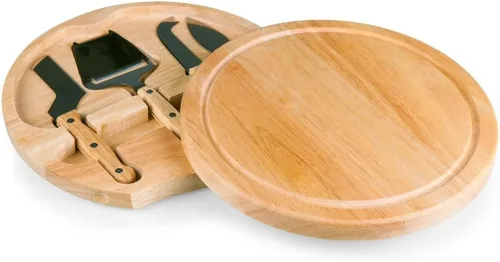 Vista 5 de PICNIC TIME NCAA Circo - Juego de tabla de queso y cuchillos, juego de tablas de charcutería, tabla de cortar de madera
