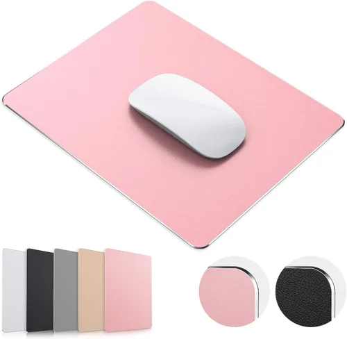 Vista 9 de Alfombrilla de mouse, de aluminio duro de metal negro, de doble cara, impermeable, de control rápido y preciso, alfombrilla de mouse para oficina