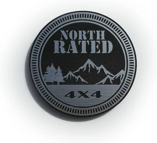 Vista 2 de 2 emblemas personalizados con clasificación norte para Jeep Gladiator Wrangler Style Fender Badge