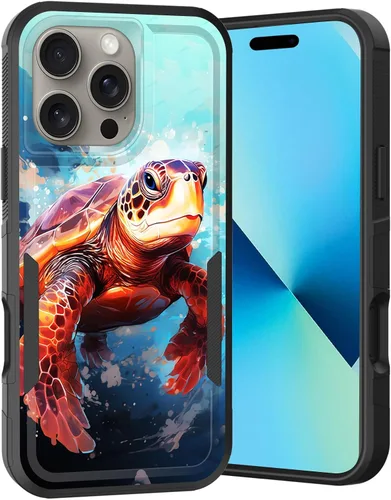 Vista 197 de Funda para iPhone Air, doble capa híbrida resistente resistente a prueba de golpes de policarbonato duro + funda protectora de silicona suave