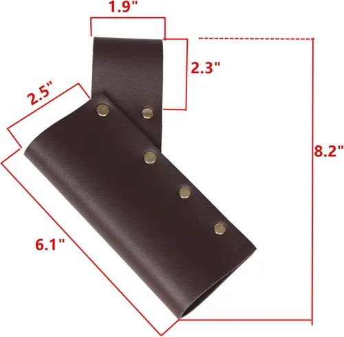 Vista 4 de DOARLUO Funda de cuero medieval para espada, daga de rana, accesorio universal para espada y cutlass para estoque