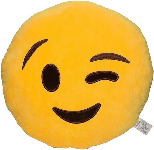 Vista 27 de Emoji Cara de Alienígena Cojín de Emoticón Relleno de Felpa Suave Almohada, Certificado Oficial, EvZ 31cm Gris