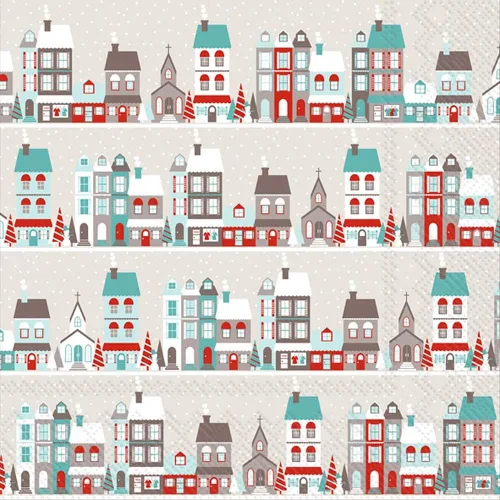Vista 8 de IHR Ideal Home Range Servilletas de papel navideñas de 3 capas, 20 unidades, 6.5 x 6.5 pulgadas, entrega de Navidad Christmas Delivery