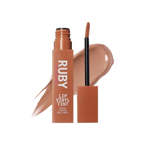 Vista 10 de Ruby Kisses Tinte de vinilo labial – Lápiz labial líquido de alto pigmento, a prueba de transferencia, a prueba de manchas, brillo satinado suave