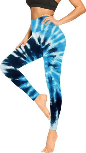 Vista 3 de Pantalones de yoga de cintura alta para mujer, para gimnasio, entrenamiento, levantamiento de glúteos, ajustados, elásticos, pantalones atléticos