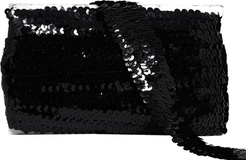Vista 59 de Mandala Crafts - Cinta de lentejuelas elásticas iridiscentes AB de 1 pulgada para coser 10 Yards, Metallic Color, Washable, Stretchy Band, for