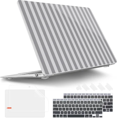 Vista 15 de Tuiklol Para MacBook Air de 13 pulgadas (versión 2021-2018) M1 A2337/A1932/A2179 con pantalla Retina Touch ID, carcasa rígida de plástico y cubierta