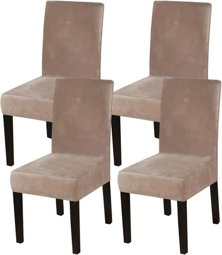 Vista 42 de Turquoize - Juego de 2 fundas elásticas para sillas de comedor, fundas lavables removibles para sillas de comedor, fundas de asiento para sillas