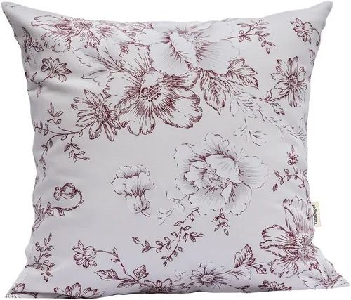 Vista 21 de TangDepot - Fundas de almohada decorativas 100% de algodón con estampado floral, fundas de almohada hechas a mano - (12 x 12 pulgadas, Negro Claro)