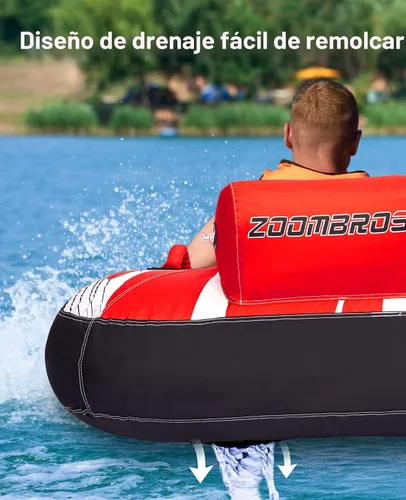 Vista 5 de ZOOMBROS Tubo remolcable para 2 personas, asiento seguro para la cabina para niños y la seguridad familiar, remolcadores deportivos acuáticos