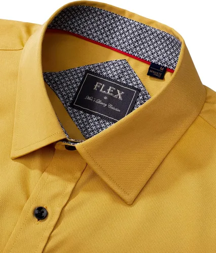 Vista 3 de JVer - Camisa de vestir para hombre informal manga larga no se arruga ajuste regular elástica con botones