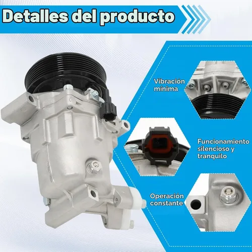 Vista 5 de Reemplazo de Compresor de A/C para Versa 2007-2012 Reemplazo para Tiida 2007-2015 92600CJ60A CO 11155C