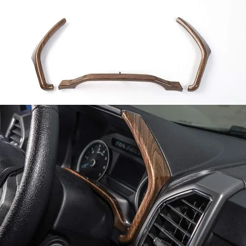 Vista 9 de Voodonala Moldura cromada de salpicadero para Ford F150 F250 F350 Super Duty 2015, 2016, 2017, 2018, 2019, 2020, cromado Cromo