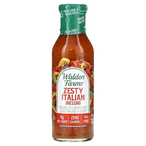 Vista 14 de Walden Farms Vinagreta balsámica de pera y blanca, sin calorías, sin gluten, baja en carbohidratos, apta para dieta cetogénica, vegana, sin azúcar