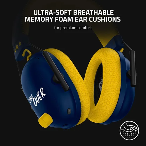 Vista 5 de Razer BlackShark V2 Auriculares para juegos sonido envolvente espacial THX 7.1, controladores de 1.97 pulgadas, micrófono desmontable, computadora