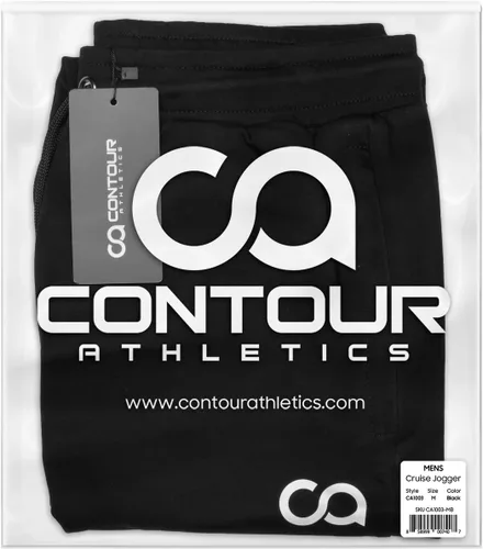 Vista 4 de Contour - Pantalones deportivos para hombre con cremallera y bolsillos, pantalones deportivos de crucero para hombre, pantalones deportivos