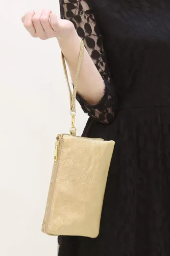 Vista 3 de RIAH FASHION Cartera convertible de cuero vegano para bolso de mano Bolso pequeño para teléfonoranuras para tarjetas y muñeca desmontablebandolera
