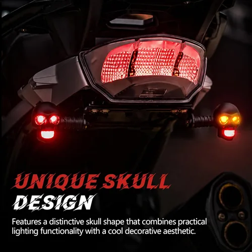 Vista 4 de 2 luces LED de señal de giro para motocicleta, impermeable