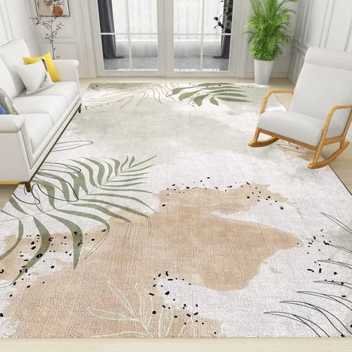 Vista 25 de Alfombra de entrada colorida arcoíris de 2 x 3 pies para baño, alfombra bohemia de mediados de siglo, abstracta de pelo bajo, tapete pequeño